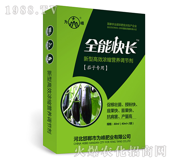 全能快長（茄子專用）-新型高效濃縮營養(yǎng)調(diào)節(jié)劑-為峰