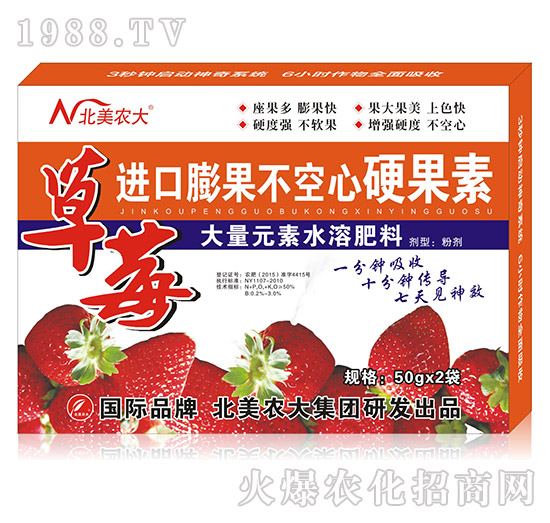 草莓進(jìn)口膨果不空心特效素-北美農(nóng)大