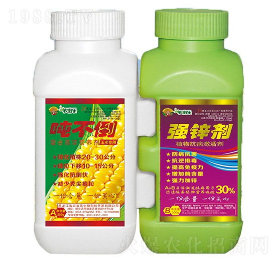 噸不倒+強鋅劑-玉米專用AB組合控旺營養(yǎng)-農(nóng)翁樂