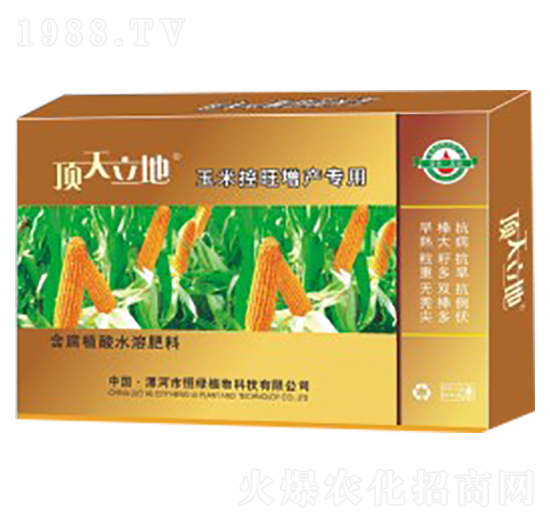 玉米控旺增產(chǎn)專用含腐植酸水溶肥料-頂天立地-恒綠植物