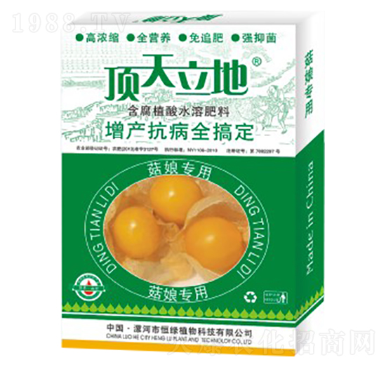 菇娘專用含腐植酸水溶肥料-頂天立地-恒綠植物