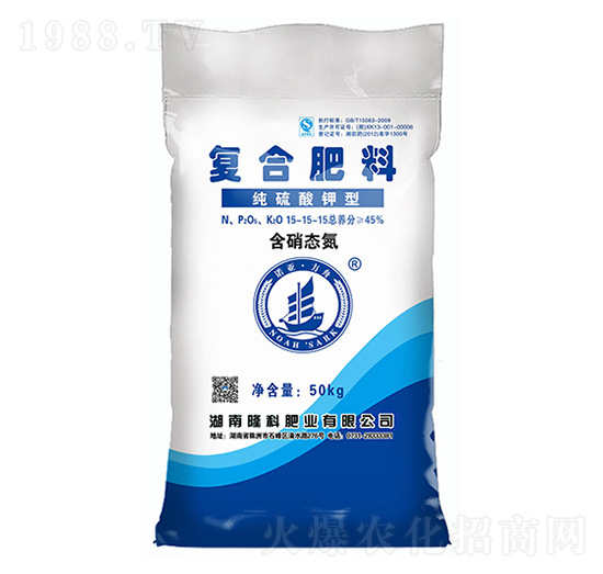 純硫酸鉀型復(fù)合肥料15-15-15-諾亞方舟-隆科肥業(yè)