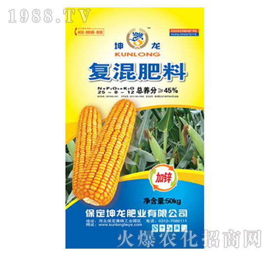 復(fù)混肥料25-8-12-坤龍