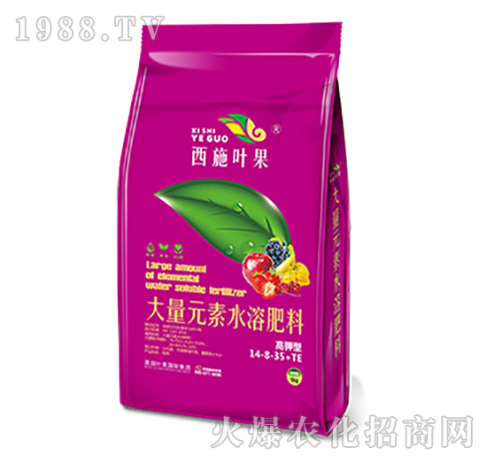 高鉀型大量元素水溶肥料14-8-35+TE-葉果生物