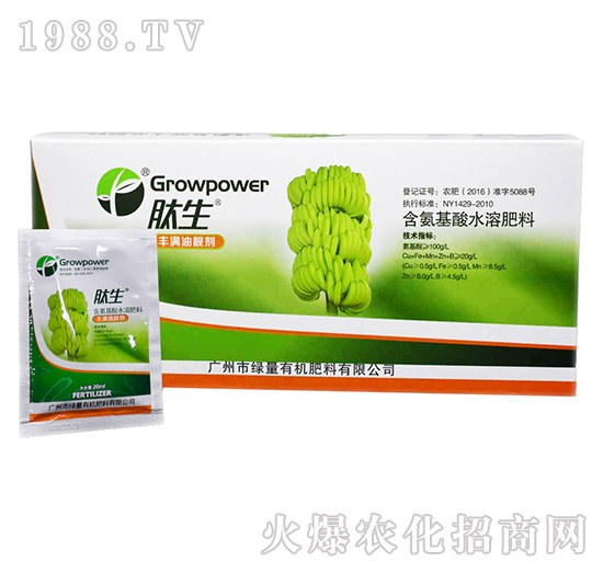 含氨基酸水溶肥料-肽生（豐滿油靚劑）-綠量