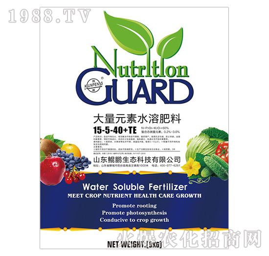 大量元素水溶肥料15-5-40+TE-鯤鵬生態(tài)