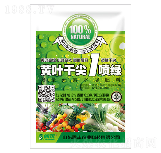 微量元素水溶肥-黃葉干尖1噴綠-嘉華生物