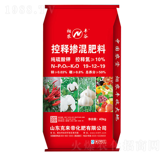 控釋摻混肥料19-12-19-煙農(nóng)豐谷-克來(lái)帝化肥