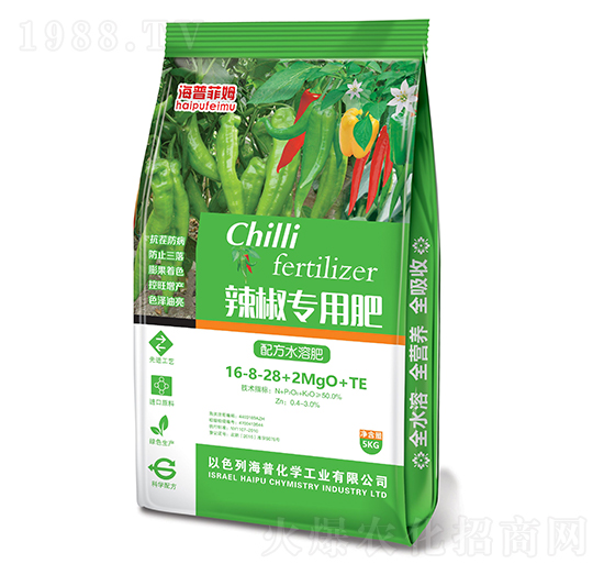 辣椒專用肥16-8-28+2MgO+TE 海普化學(xué)