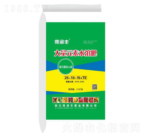 大量元素水溶肥25-10-15+TE 得潤豐