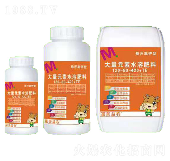 懸浮高鉀型有機無機大量元素水溶肥料120-80-420+TE-美科生物