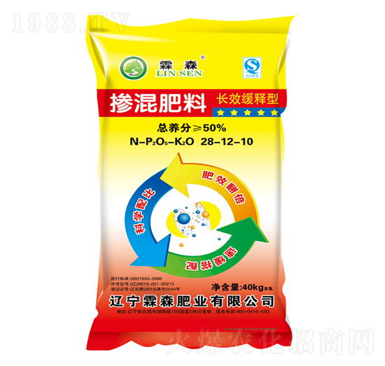 長效緩釋摻混肥料28-12-10-霖森