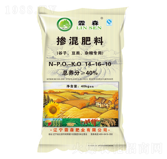 谷子豆類雜糧專用摻混肥料14-16-10-霖森