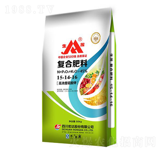 高濃度硫酸鉀復合肥料15-14-16-生茂-宏達股份