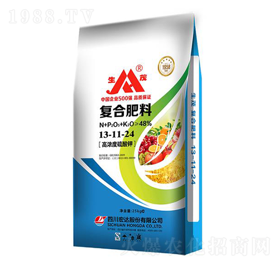 高濃度硫酸鉀復(fù)合肥料13-11-24-生茂-宏達(dá)股份
