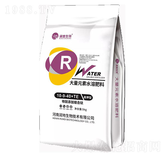 大量元素水溶肥料10-9-40+TE-高鉀型-潤(rùn)地生物