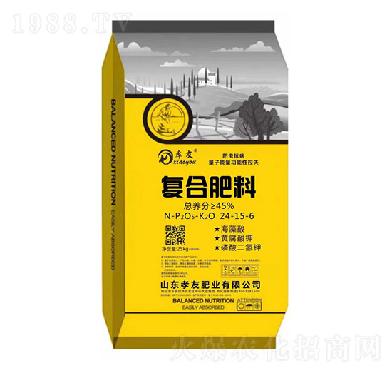 防蟲抗病量子能量功能性控失復(fù)合肥24-15-6-孝友