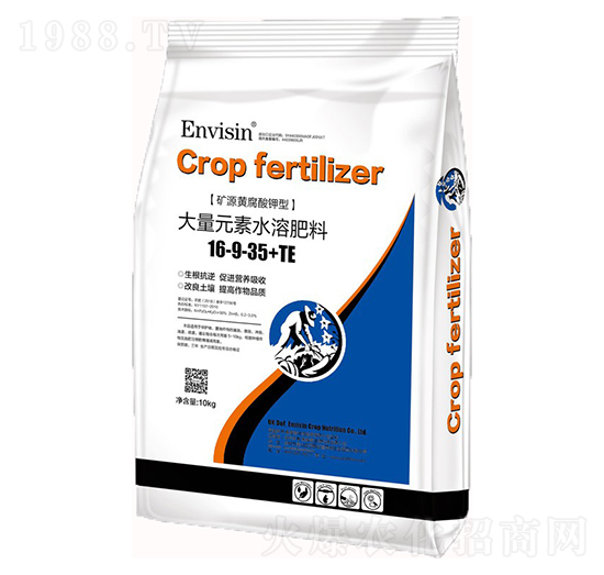 高鉀型礦源黃腐酸鉀型大量元素水溶肥16-9-35+TE-多弗恩維素