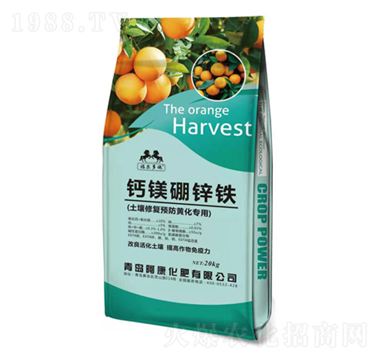 土壤修復(fù)預(yù)防黃化專(zhuān)用-鈣鎂硼鋅鐵-阿康化肥