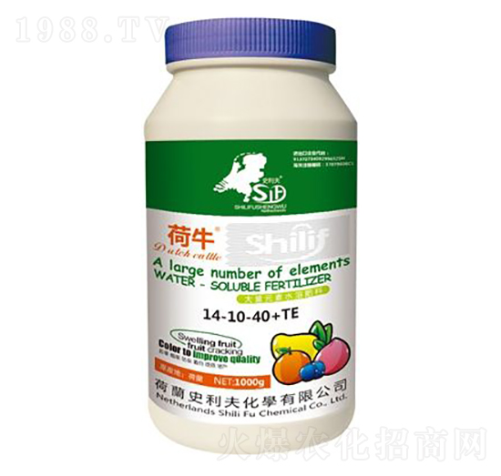1000g大量元素水溶肥料14-10-40+TE-荷牛-史利夫