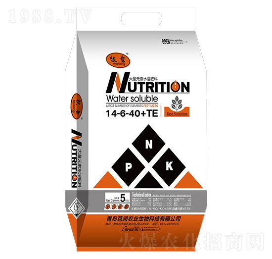 大量元素水溶肥14-6-40+TE-芭潤