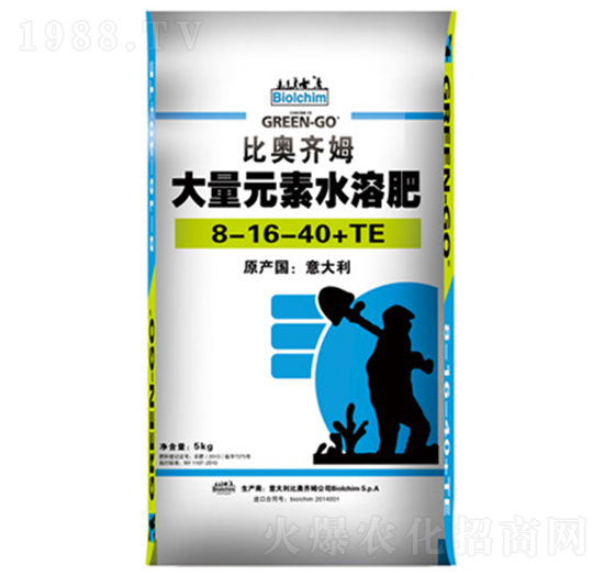 大量元素水溶肥8-16-40+TE-比奧齊姆-眾德肥料