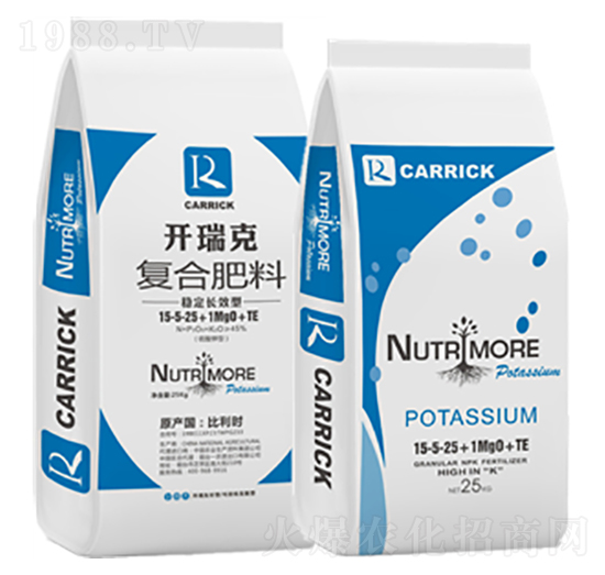 穩(wěn)定長效型復合肥料15-5-25+1MgO+TE-開瑞克-一農農業(yè)
