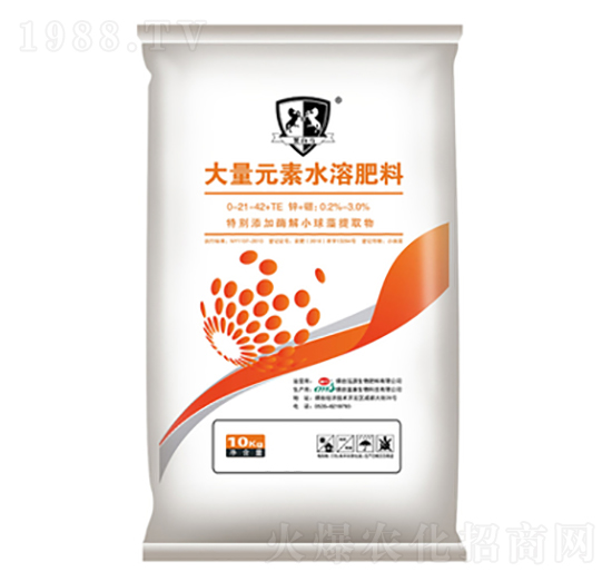 大量元素水溶肥0-21-42+TE-泓源生物