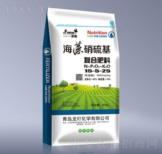 海藻硝硫基復合肥料15-5-25-芬美-龍燈