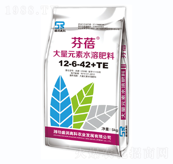 大量元素水溶肥料12-6-42+TE-芬蓓-盛潤(rùn)高科