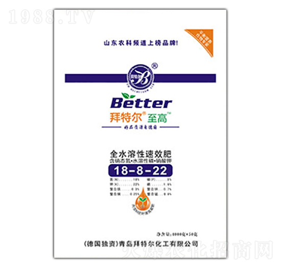 大量元素水溶肥18-8-22-拜特爾
