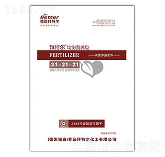均衡營(yíng)養(yǎng)型碳能水溶肥21-21-21-拜特爾