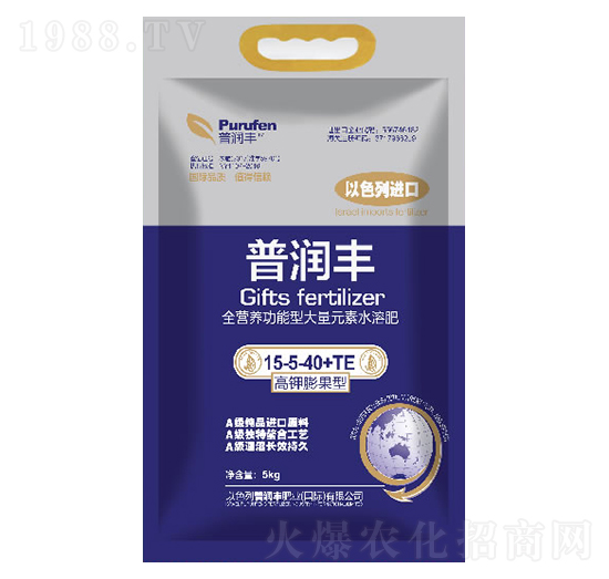 全營養(yǎng)功能型大量元素水溶肥15-5-40+TE-普潤豐