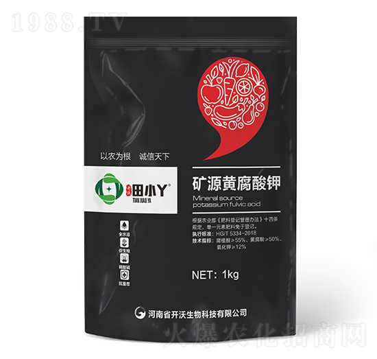 1kg礦源黃腐酸鉀-田小丫-開(kāi)沃生物