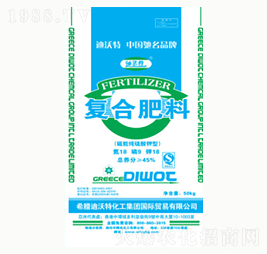 復合肥料18-9-18（磁能純硫酸鉀型）-陽光化工