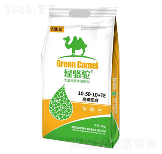 綠駱駝高磷型大量元素水溶肥料10-50-10+TE-得海龍-康恩地