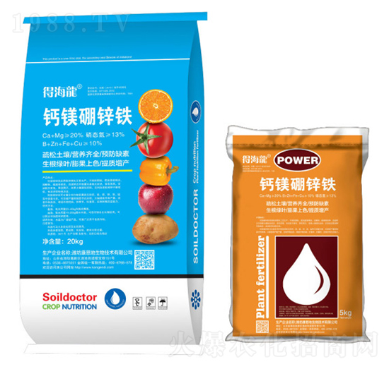 鈣鎂硼鋅鐵顆粒肥-得海龍-康恩地