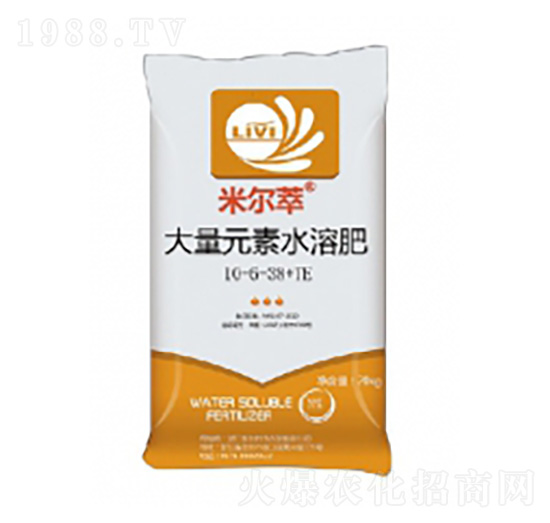 大量元素水溶肥10-6-38+TE-米爾萃-臺(tái)州農(nóng)資