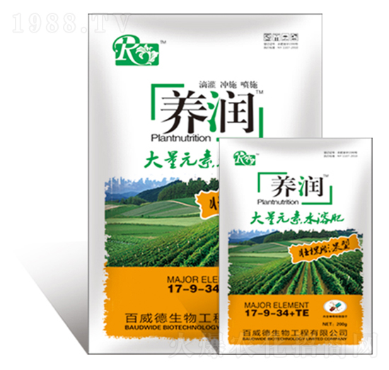 壯棵膨果型大量元素水溶肥17-9-34+TE-養(yǎng)潤(rùn)-百威德