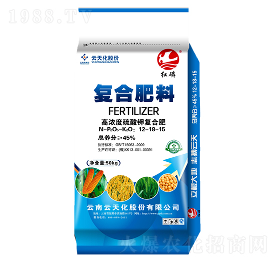 硫酸鉀型復合肥12-18-15-紅磷-世紀云天