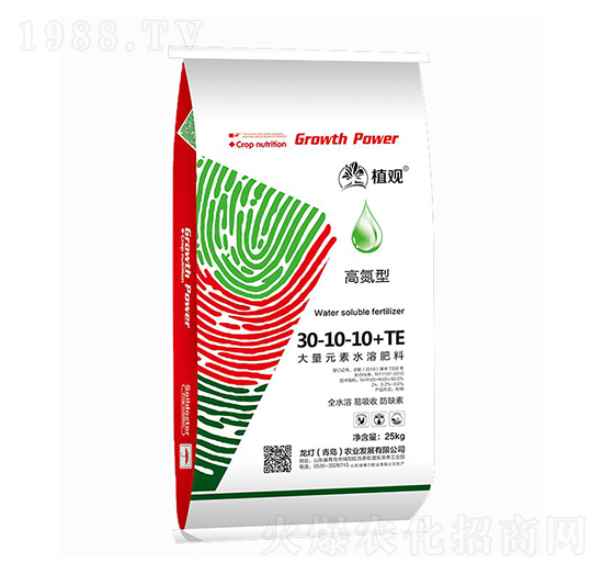 高氮型大量元素水溶肥30-10-10+TE-植觀-龍燈農業(yè)