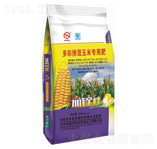 多彩摻混玉米專用肥28-6-6-加鋅棒-中農(nóng)