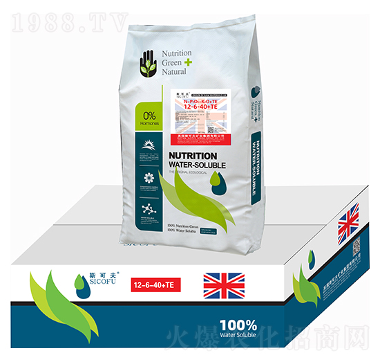 大量元素水溶肥12-6-40+TE（盒）-瀚宇生物