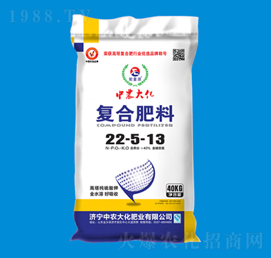 高塔純硫酸鉀復(fù)合肥料22-5-13-中農(nóng)大化