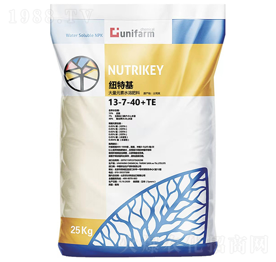 土耳其進口大量元素水溶肥料13-7-40+TE-紐特基-農分享