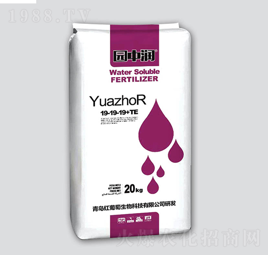園中潤(rùn)大量元素水溶肥料19-19-19+TE-紅葡萄