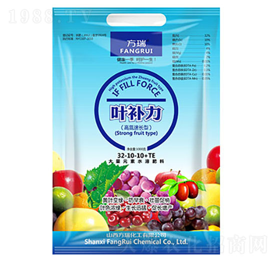 高氮速長型大量元素水溶肥料32-10-10+TE-葉補(bǔ)力-方瑞