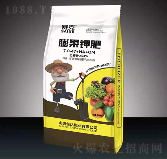 膨果鉀肥7-0-47+HA+OM-賽克-臺(tái)達(dá)肥業(yè)