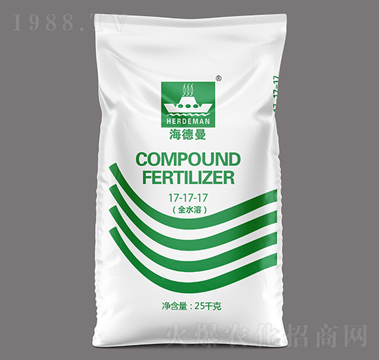 25kg全水溶高塔硝硫基復(fù)合肥料17-17-17-海德曼-富升化工