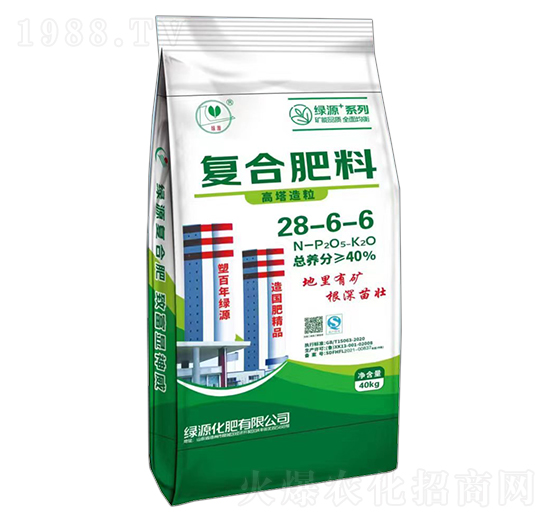 高塔造粒復合肥料28-6-6-綠源化肥